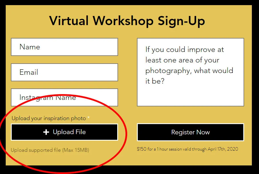 Upload a reference image that we can focus on during the session and even recreate it if you want!